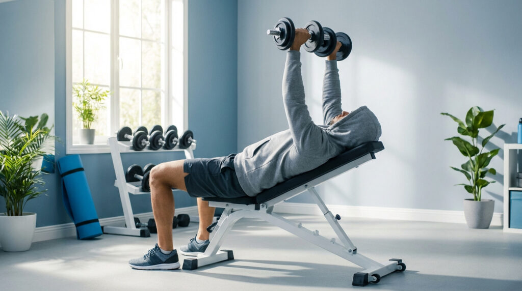Programme de musculation maison avec banc sur 4 semaines